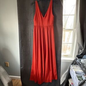 Ever Pretty Rust-Orange Sleeveless Dress